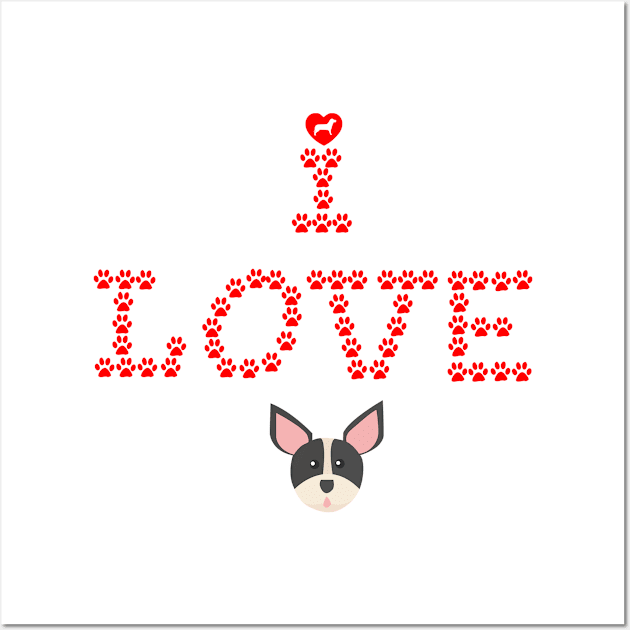 i love dog Wall Art by Pet & Nature Lovers